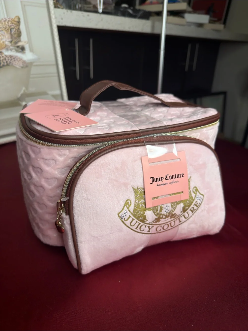 Juicy Couture Pink Quilted Cosmetic Cases